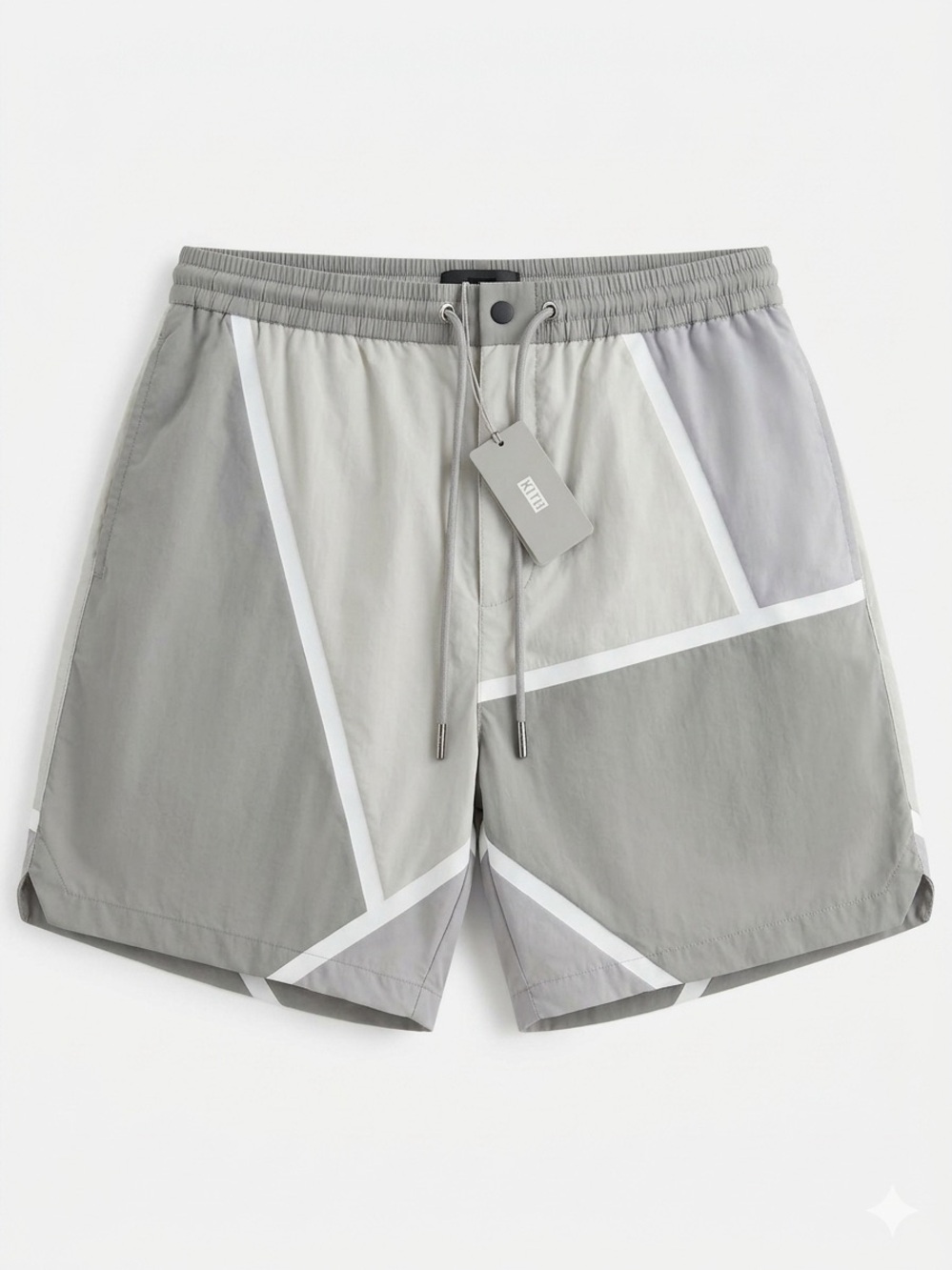Kith Men’s Light Gray Swim Trunks with White Trim